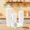 100 Pack 12 oz White Paper Cups, Summer Party Tableware, Leak-Free Disposable Cup, Cold and Hot Drinks Holder, for Cafe, Office, Party, Home, Festival Events